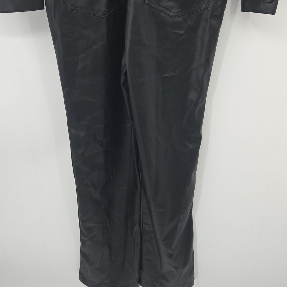 Black Faux Leather Jumpsuit NWT - Picture 14 of 16